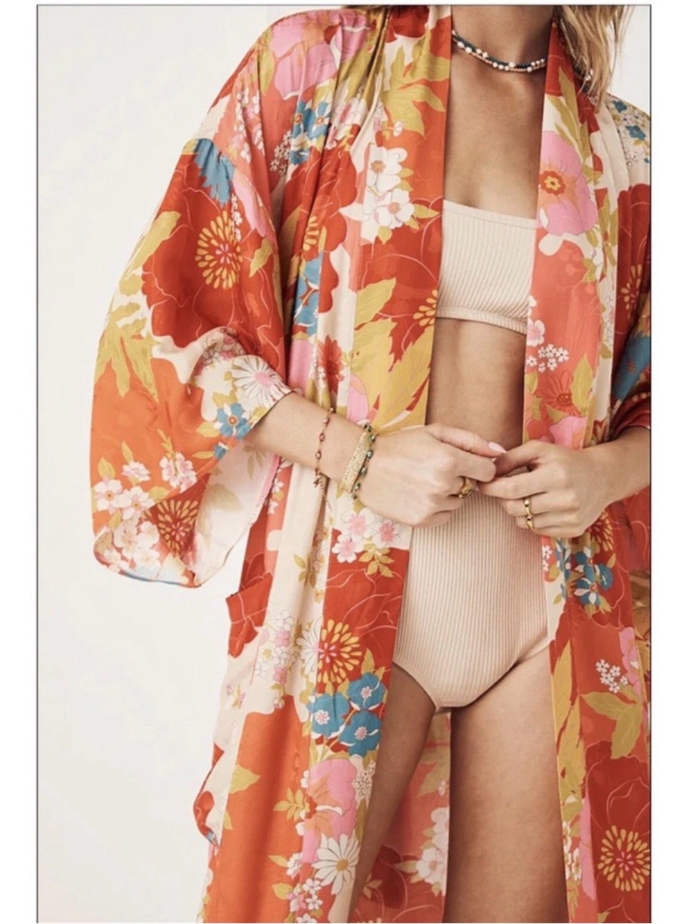 Spell & The Gypsy Tyler Maxi Robe in Chilli S/M - Picture 3 of 13